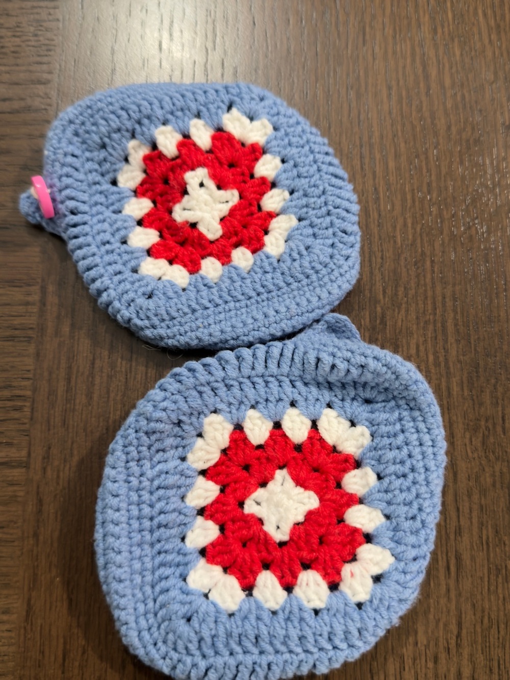 Handmade Granny Square AirPods Max Ear Cover Set | Crochet Headphone Covers - Picture 2 of 3